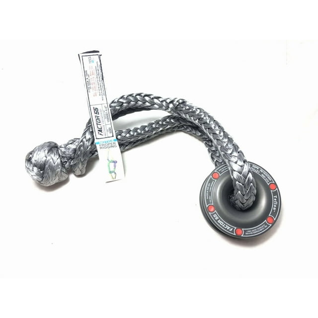Factor 55 Corde à Manille 00265 Capacité Maximale de 12000 Livres; Utilisation ATV/UTV; avec Manille en Aluminium Souple Standard; Gris