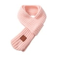 thumbnail image 1 of FOCUSNORM Kids Knitted Scarf Letter Patterns Neckerchief Neck Warmer Shawl, 1 of 7