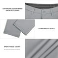 thumbnail image 6 of Mens Plain Front Golf Pants Classic Tapered Relaxed Fit Lightweight Breathable, 6 of 7