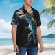 thumbnail image 3 of Balery colorful flames dinosaur Camisas hawaianas de manga corta para hombre, camisas playeras de corte holgado, camisas de vacaciones con botones,Large, 3 of 7