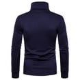 thumbnail image 3 of Fesfesfes Long Sleeve Shirt Mens Turtleneck Long Sleeve Solid Colour Stretch Slim Fit Bottoming Top Blouse Clearance Under $10, 3 of 6