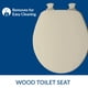 thumbnail image 2 of Asiento de inodoro Bemis 540EC 006 redondo de madera esmaltada y hueso, paquete de 2, 2 of 8