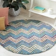 thumbnail image 2 of SAFAVIEH Nantucket Warner Striped Area Rug, Beige/Blue, 4' x 4' Round, 2 of 8