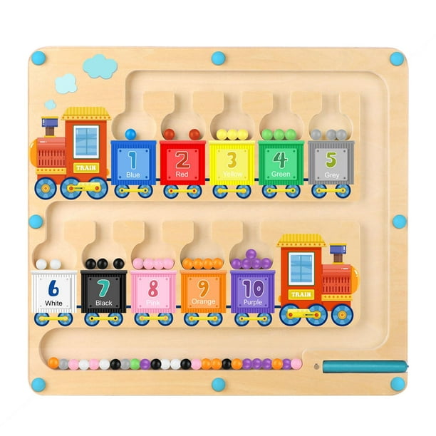Laberinto magnético de colores y números WakeInSA para niños de 2 a 5 años