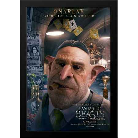 Where To Find Teak Wood Fantastic Beasts And Where To Find Them 28x36 Large Black Wood Framed Movie Poster Art Print ()