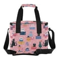 thumbnail image 2 of Insulated Cooler Bag with Multiple Pockets Lightweight Lunch Box Tote for Travel Beach Camping Office Christmas Cat Pattern, 2 of 7
