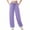 Purple, variant on SEMPAI Womens Casual Cotton Linen Straight Leg Pants Loose Drawstring Elastic Waist Harem Pant with Pockets