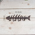thumbnail image 2 of Niceauty 1Pc Fashion Pothook Iron Hook Coffee Color Fishbone Wall Organizer for Jackets Hats, 2 of 8