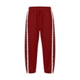 thumbnail image 4 of Women's Solid Lace Trim Barrel Leg Sweatpants High Waist Drawstring Casual Jogger Loungewear Pants With Side Pockets Soft Breathable for Home Gym Daily Wear, 4 of 9