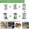 thumbnail image 3 of GEERTOP Wood Burning Camping Rocket Stove, Portable Backpacking Stainless Steel Wood Stove Camping Gear Accessories for Emergency Survival Outdoor Hiking Travel Picnic BBQ, 3 of 6