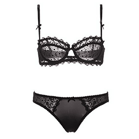 GENGING Lingerie for Women Thin Sponge Transparent Bra With Large Chest And Small Lace Women s SexyGather And Lift For Breathability Lingerie Bra Set