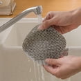 thumbnail image 4 of Injueey Cepillo de limpieza Pot Palm Tile Counter Scrubber Baño doméstico Reutilizable Fregado Manual Colgando Estropajo Rojo Suministros de limpieza para el hogar Verde, 4 of 6