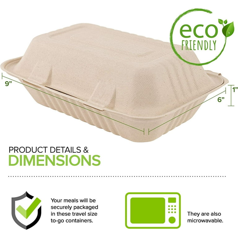 Eco Friendly Houseables Takeout Containers/ to Go Box Restaurant Take out  Food Container Clamshell/ Biodegradable Boxes - China Hamburger Box,  Biodegradable Food Boxes