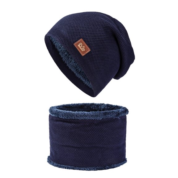 Winter Set with Reversible Beanie Scarf Two Looks in One Set Hat Scarf