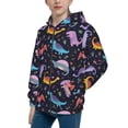 thumbnail image 2 of Kdxio Cartoon Dinosaur Pattern Kids Boys Girls Zip Up Hoodie 3D Printed Hooded Sweatshirt Hoody Coat with Pocket 7-12 Y-Medium, 2 of 6