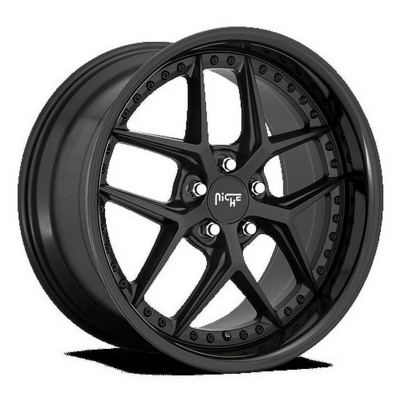 Niche 1PC Aluminum Rim M226 VICE 20X10.5in Gloss Black Matte Black Finish, M226200565 40