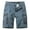 Gray, variant on IROINNID Cargo Shorts for Men Plus Size Cargo Shorts Multi-Pockets Relaxed Summer Beach Shorts Pants,Blue