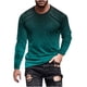 thumbnail image 2 of Blusas y camisas de manga larga con cuello redondo para hombre, blusa informal de manga larga con cuello redondo y estampado, blusa de poliéster para hombre, 2 of 4