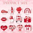 thumbnail image 3 of 24 Pcs Valentine's Day Wooden Ornaments 2D Valentine Tree Decorations Solid Heart Love Hanging Wood Pendant Valentine's Day Decors for Tree Home Indoor Decors Red*24 1.5 In, 3 of 6