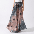 thumbnail image 6 of Wxqbjtam Women's Long Hippie Bohemian Skirt Gypsy Dress Boho Clothes Skirt White, 6 of 7