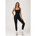 thumbnail image 2 of PISONIC Women Two Piece Workout Sets Racerback Tank Tops Matching High Waisted Leggings with Pockets Gym Yoga Outfits, 2 of 6