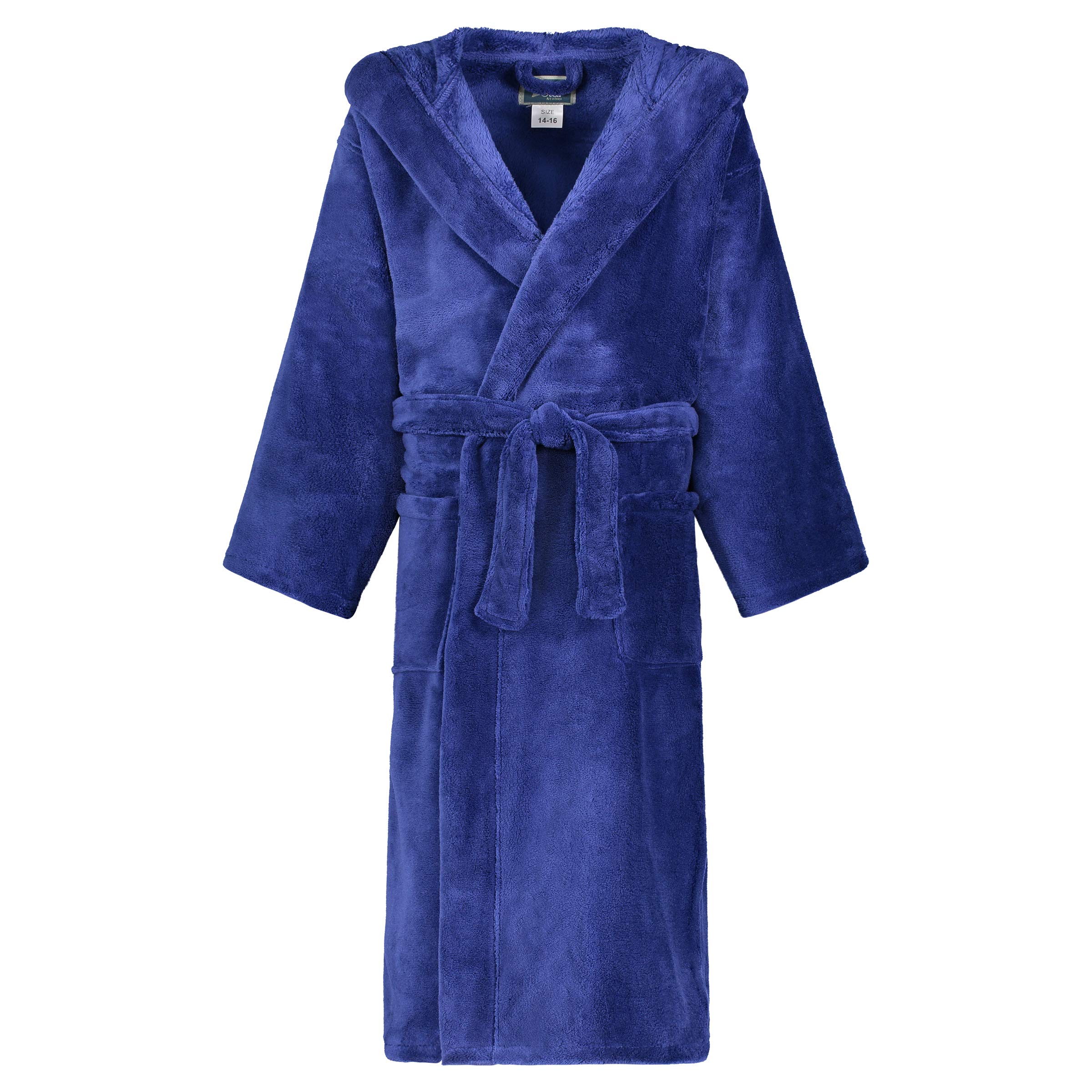 MacHenry Boys Burgundy Plaid Plush Coral Fleece Bathrobe Robe