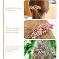 thumbnail image 5 of Happon 4PCS Colorful Vintage Flower Design Metal Small French Barrettes Hair Clasps Accessories Women, 5 of 7