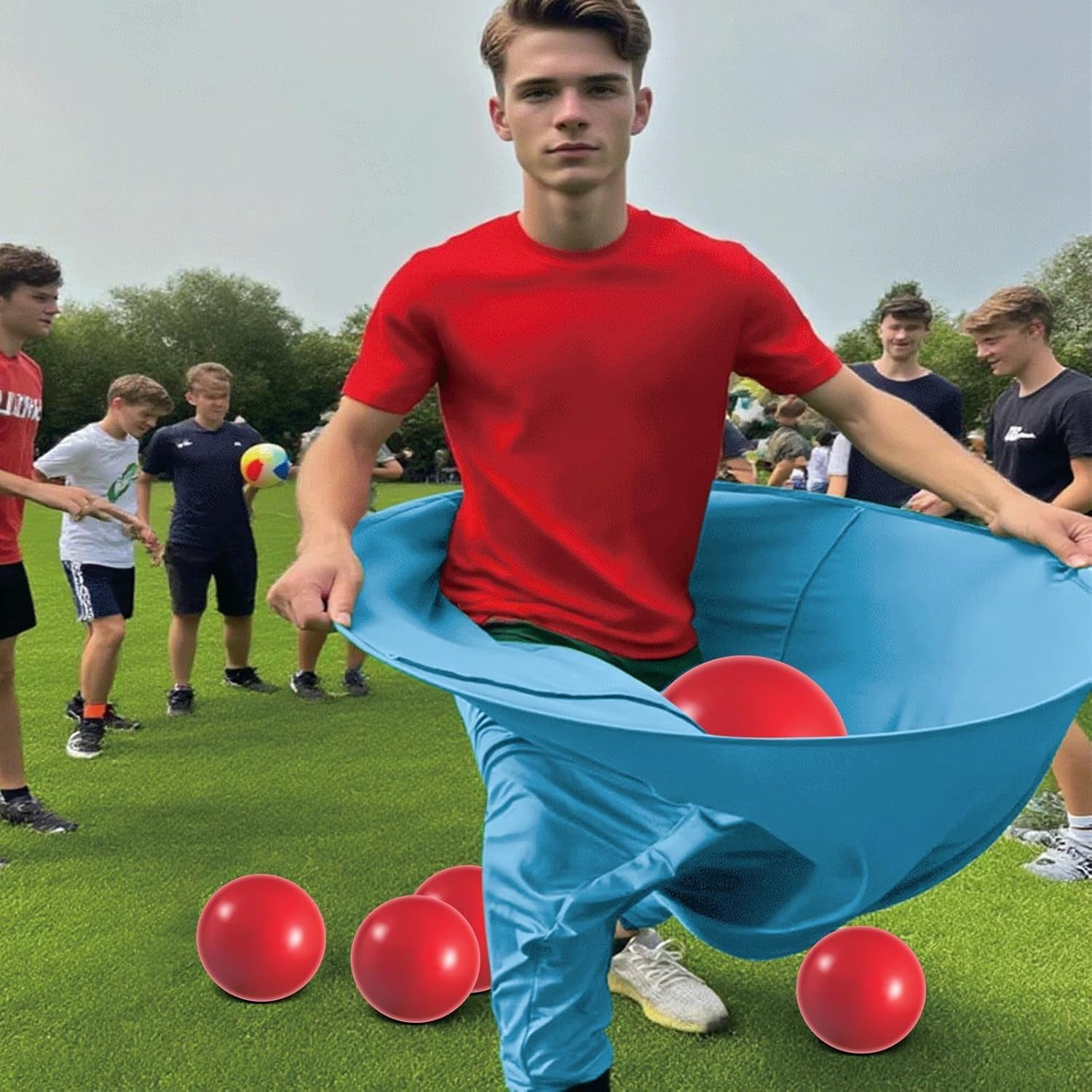 Granny Pants Yard Game, Oversized Granny Pants Outdoor Game for Adults, 8 Elastic Balls+Pump, Perfect for Family Reunion Games, Backyard Gatherings & Team Games