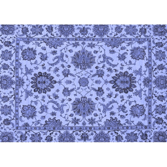Ahgly Company Indoor Rectangle Oriental Blue Traditional Area Rugs, 2' x 5'