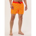 thumbnail image 2 of Lars Amadeus Shorts de ba?o de cintucon cordón y forro de mala rayas de verano pahombre con bolsillos naran30, 2 of 6
