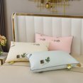 thumbnail image 2 of Almohada de terciopelo con plumas de ajenjo, color sólido, suave y cómoda, para dormitorio, cama, almohada para dormir, hotel de 5 estrellas, para adultos solteros, 2 of 5