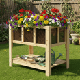 thumbnail image 6 of PETSCOSSET Wood Raised Garden Bed, Elevated Planter Box with Legs for Outdoor, 28 X 16 X 23 in, 6 of 8