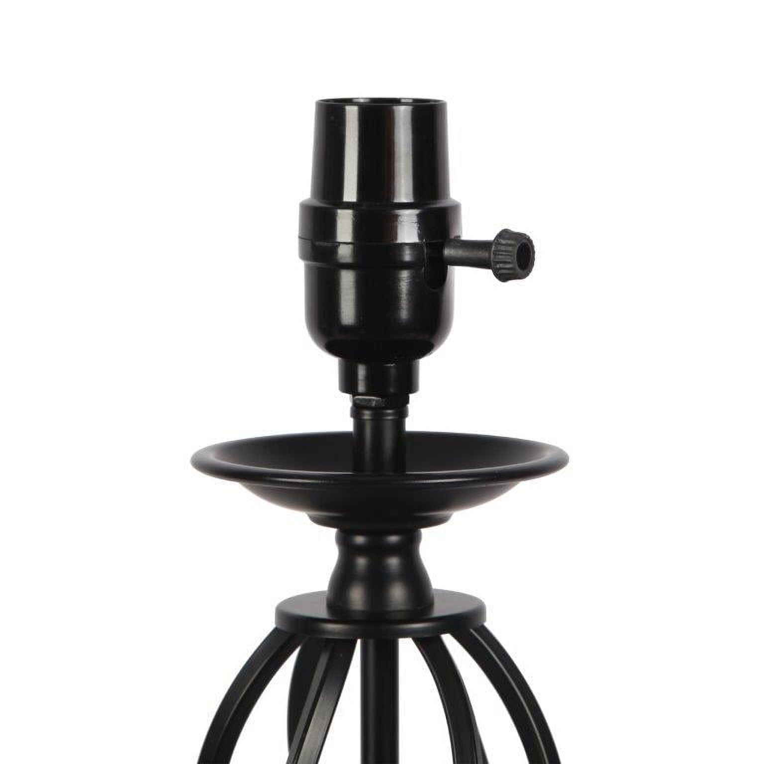 Better Homes & Gardens 14 in Height Small Black Finish Metal Cage Accent Lamp Base, Transitional Design, Idea All Rooms