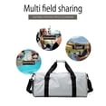thumbnail image 4 of Small Gym Bag , Workout Bag for Sports and Weekend Getaway, with Shoe and Wet Clothes Compartments-Silver gray, 4 of 6