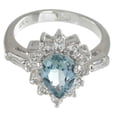 thumbnail image 3 of 925 Sterling Silver Genuine Topaz Engagement Rings for Women Make Great Gifts for Girlfriend, 3 of 5