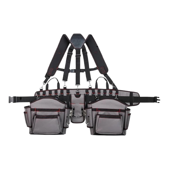 Organizador de cinturón de herramientas con tirantes y bolsillos, bolsa profesional transpirable para herramientas de cintura, para manuales y de