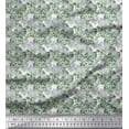 thumbnail image 1 of Soimoi Velvet Fabric Architecture Structure,Leaves & Floral Artistic Print Fabric by the Yard 58 Inch Wide, 1 of 1
