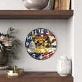 thumbnail image 3 of 12 Inch Patriotic Wall Clock, USA 250th Anniversary Wooden Round Wall Clocks with Silent Non-Ticking Quartz Movement, Battery Operated, Art Decor Hanging Clock for Kitchen, Bedroom, Living Room, 3 of 9