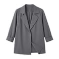 thumbnail image 4 of Jackets for Women Solid Color Spring Autumn Casual Button Down Long Sleeved Windbreaker Coat Fall Winter Track Jackets with Pockets 2026 Fall Coat Tops, 4 of 7