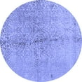 thumbnail image 1 of Ahgly Company Indoor Round Abstract Blue Contemporary Area Rugs, 3' Round, 1 of 4