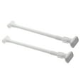 thumbnail image 1 of TABLZONE 2 Pcs Tringle de Douche à Tension Réglable Blanche en Acier Inoxydable Sans Perçage Installation, 1 of 8