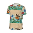 thumbnail image 6 of Wukai Colorful Plants And Insects Print Men's Short-Sleeved Mesh T-Shirt,Quick-Dry Short Sleeve Workout T-Shirt-4X-Large, 6 of 8