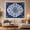 Floral Blue Center, variant on Blue and White Floral Medallion on Ivory Background, Serene Boho for Home Decor Lovers, Botanical Wall Art Decor, Housewarming Gift Tapestry Wall Hanging for Bedroom and Living Room