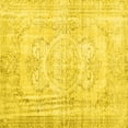 thumbnail image 1 of Ahgly Company Machine Washable Indoor Square Persian Yellow Traditional Area Rugs, 6' Square, 1 of 4