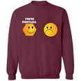 thumbnail image 2 of OXI Crewneck Sweatshirt - You're Pointless,Basic Casual Sweatshirts for Men's and Women Fleece Sweatshirt Long Sleeve- Maroon 2X-Large, 2 of 2