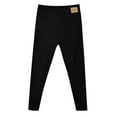 thumbnail image 1 of Gibobby Mujeres Pantalones Térmicos Leggings Leggings cálidos de cintura alta elásticos con etiqueta de cuero con patrón de gráfico de ritmo cardíaco grueso (Negro,XG), 1 of 5
