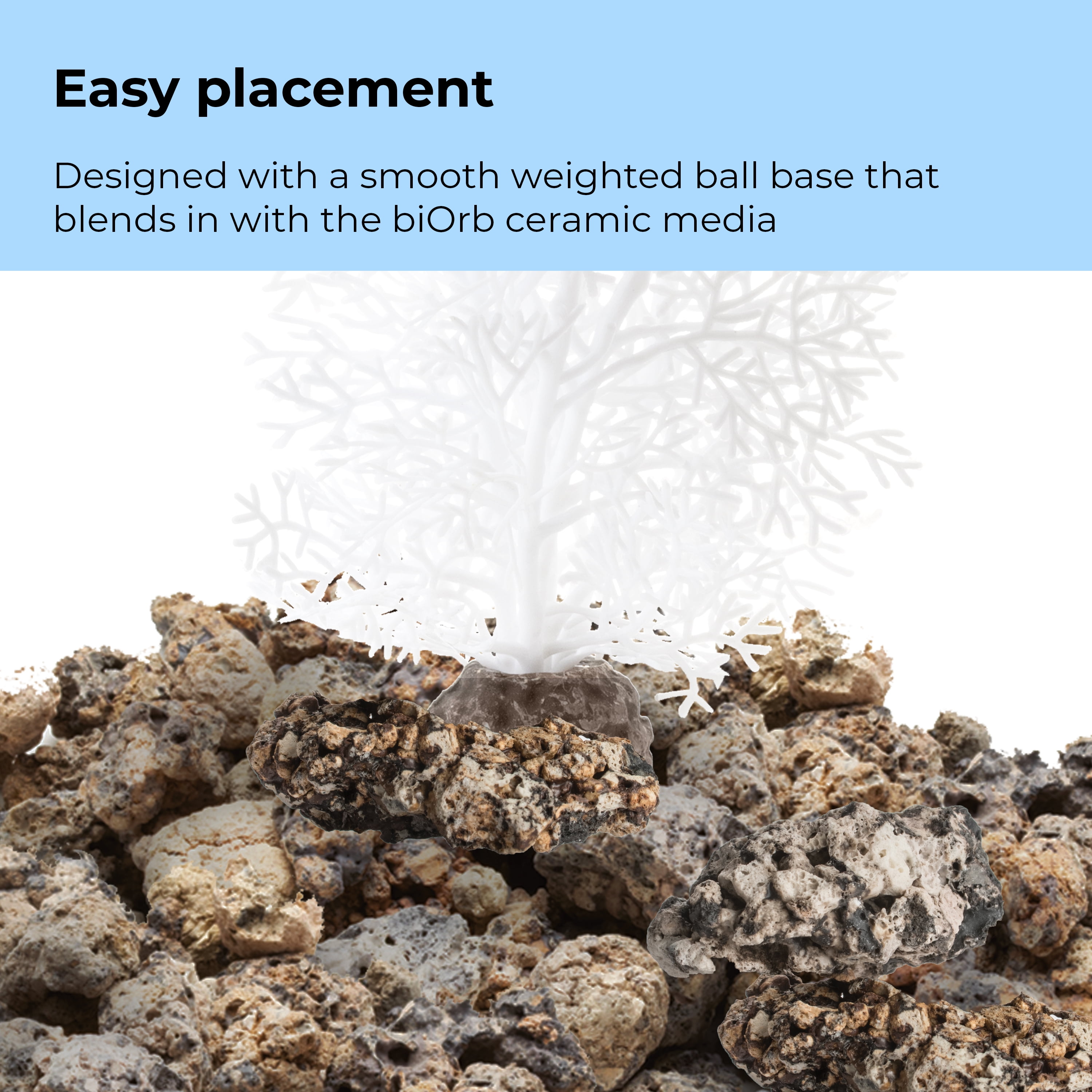 biOrb Large White Sea Fan - Aquarium Plant Decoration