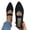 Black, variant on ZACPNCV Womens Plus Size Mesh Moccasins Pointed Toe Breathable Comfort Flat Casual Shoes