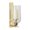 Gold Single Candle Solid Geometric Rectangle 6" x 8" x 16", variant on DecMode Silver Aluminum Metal Geometric Wall Sconce