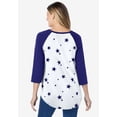 thumbnail image 2 of Woman Within Plus Size Three-Quarter Sleeve Baseball Tee, 2 of 6